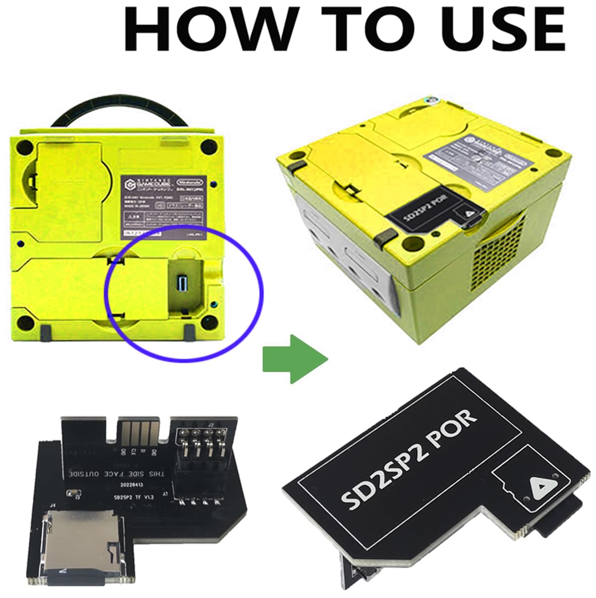 ゲームキューブ　GAMECUBE SDカードアダプター Amazon.com: Hyamass GC2SD Gamecube Memory Card Adapter, Memory